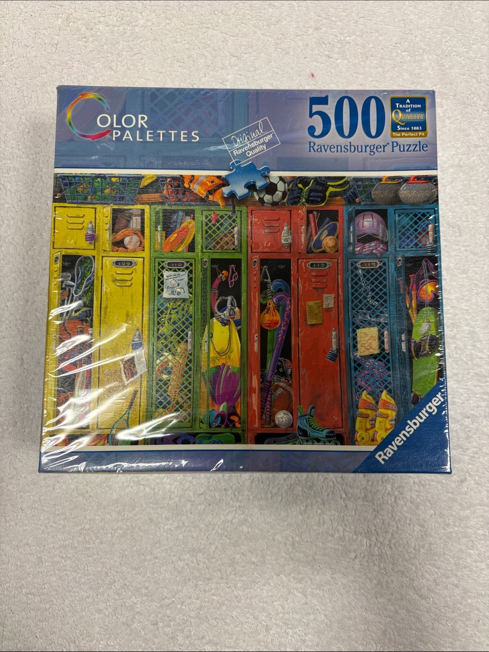 Ravensburger Color Palettes Puzzle Yellow Green Red Blue Lockers 500 pc new